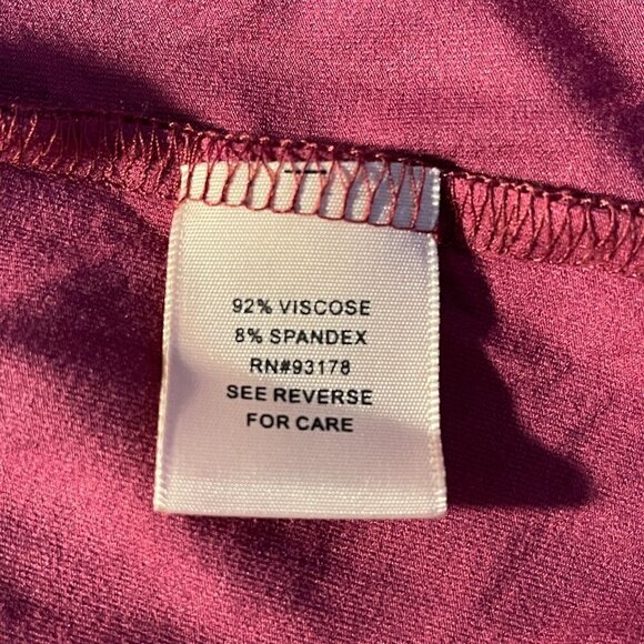 Women's Plus 1X Philosophy Midi Tank Wine Dress Scoop Neck Soft Knit - Picture 5 of 7